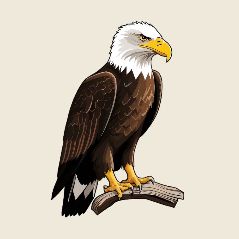 Aigle impérial sur branche