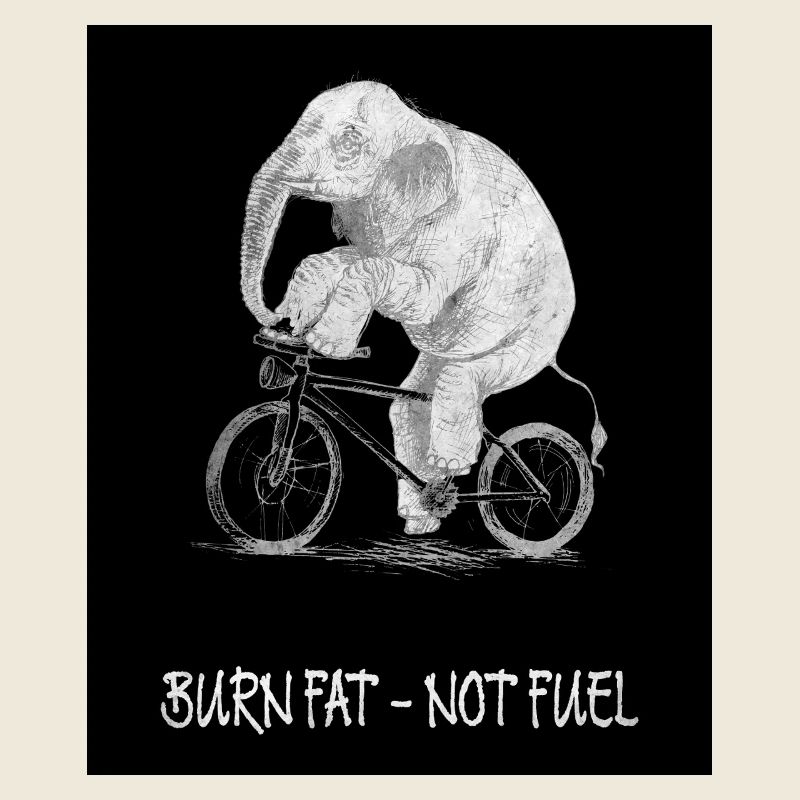 Brûler les graisses - pas de carburant Drôle d’éléphant de vélo