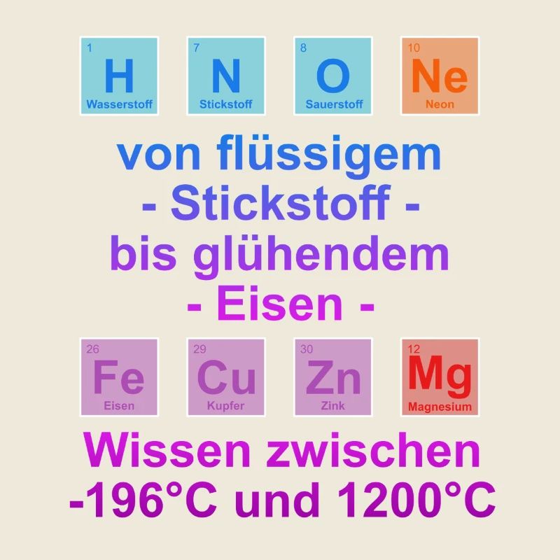 Unispruch "auf Temperatur" Geschenk, Studenten
