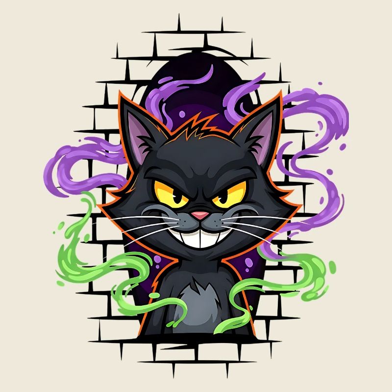 Graffiti chat néon