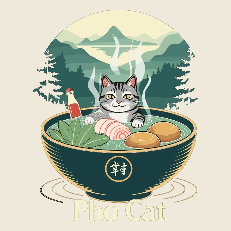 Pho Cat in a ramen cup