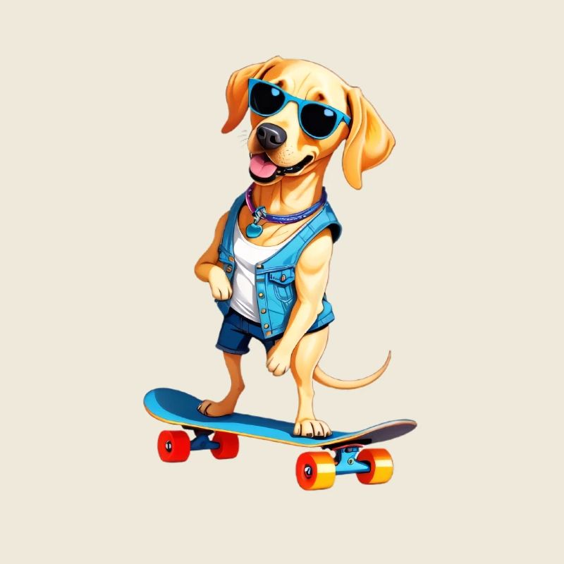 Labrador Skatedog Denim Look