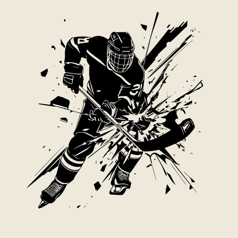 Kunst von Eishockeyspielern