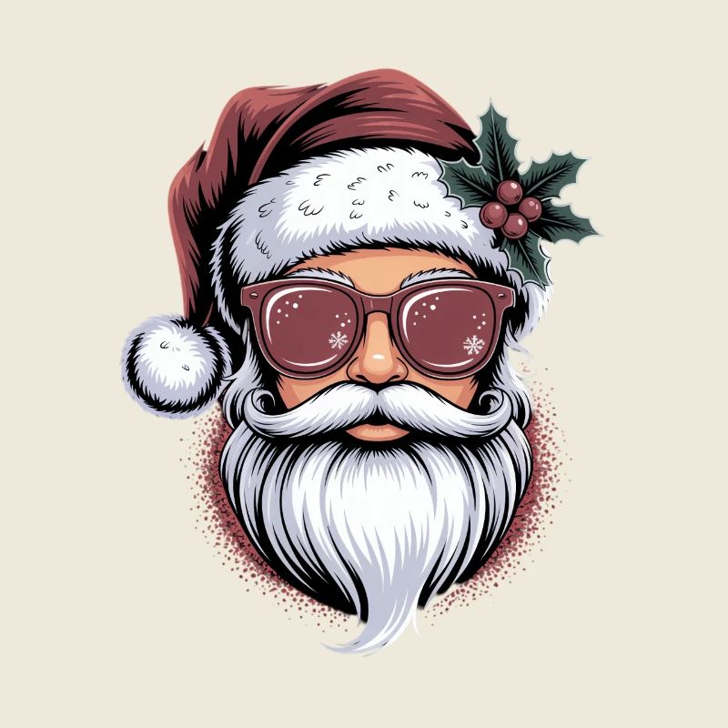 Hipster Santa Sonnenbrille