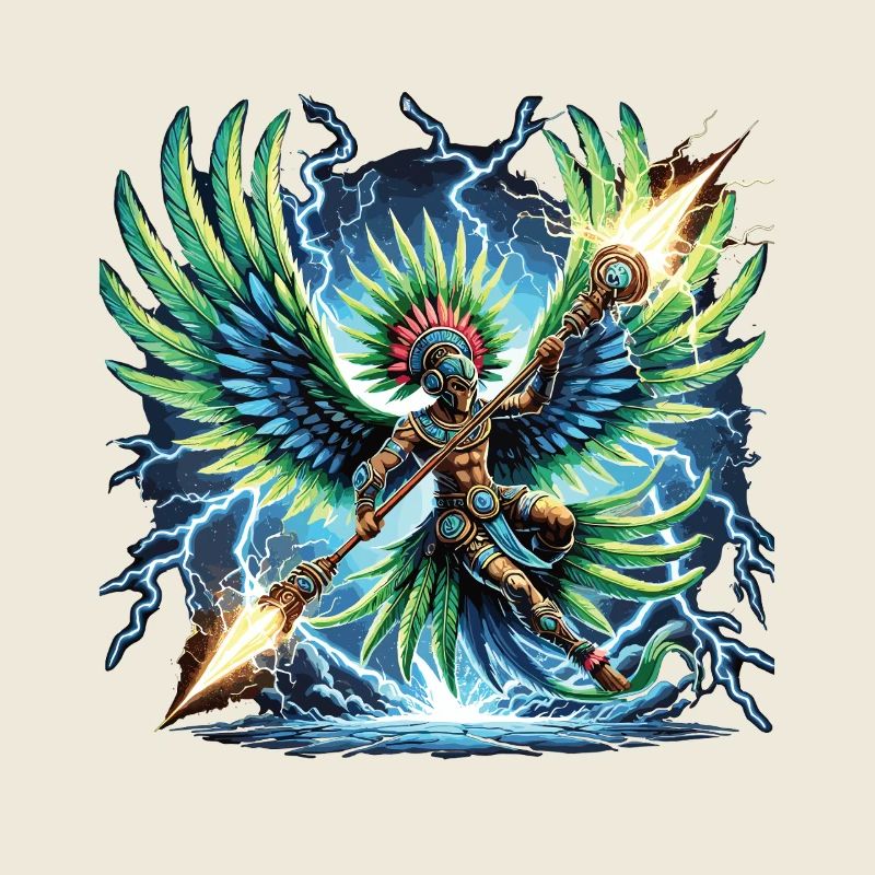 Weltengestalt Flügelkrieger Azteken