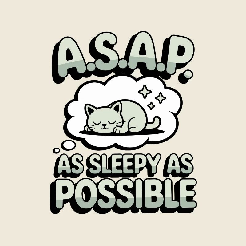 ASAP Sleep Cat Dessin animé