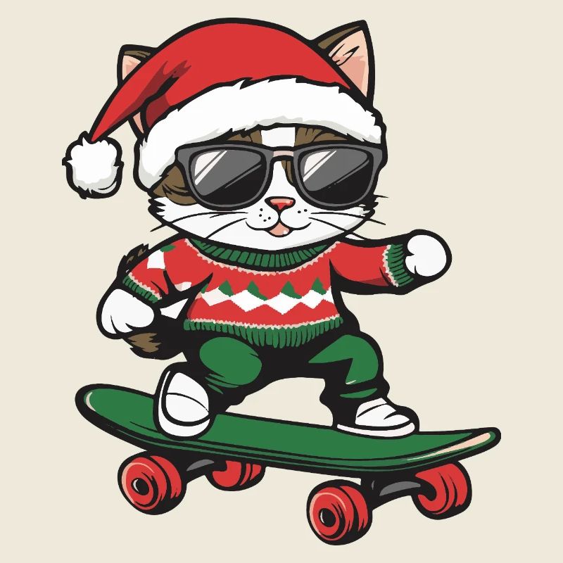 Chat Noël Drôle
