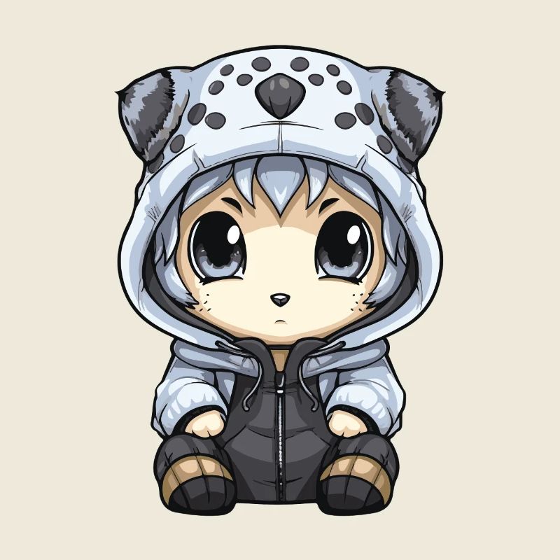 Schneeleopard Winter leopard Baby