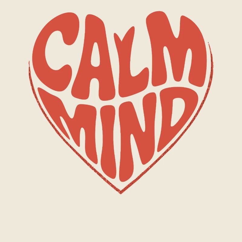 Calm Mind – Retro Heart Design