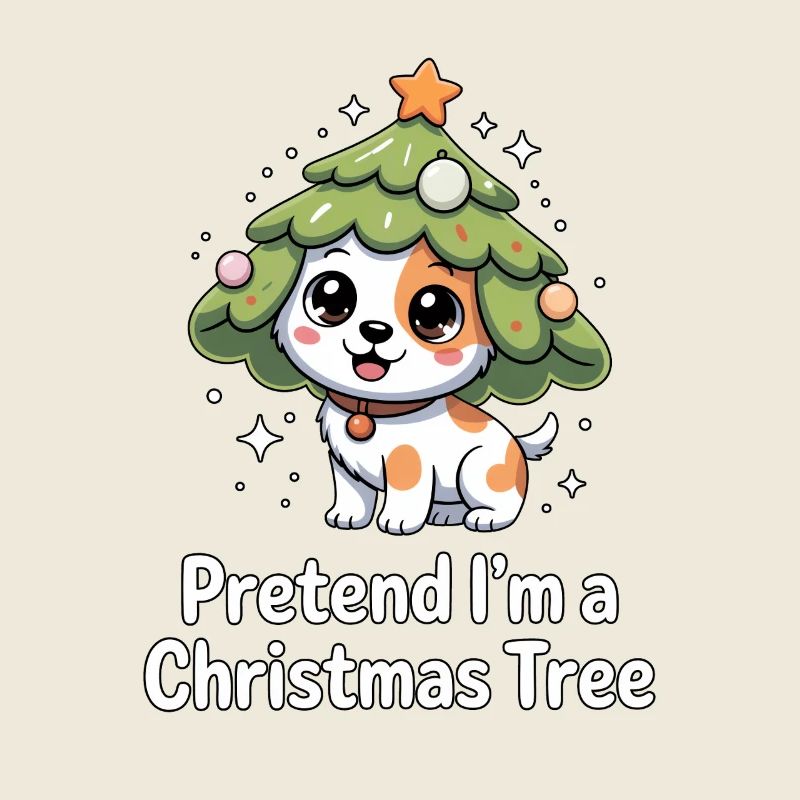 Pretend I'm A Christmas Tree Hund