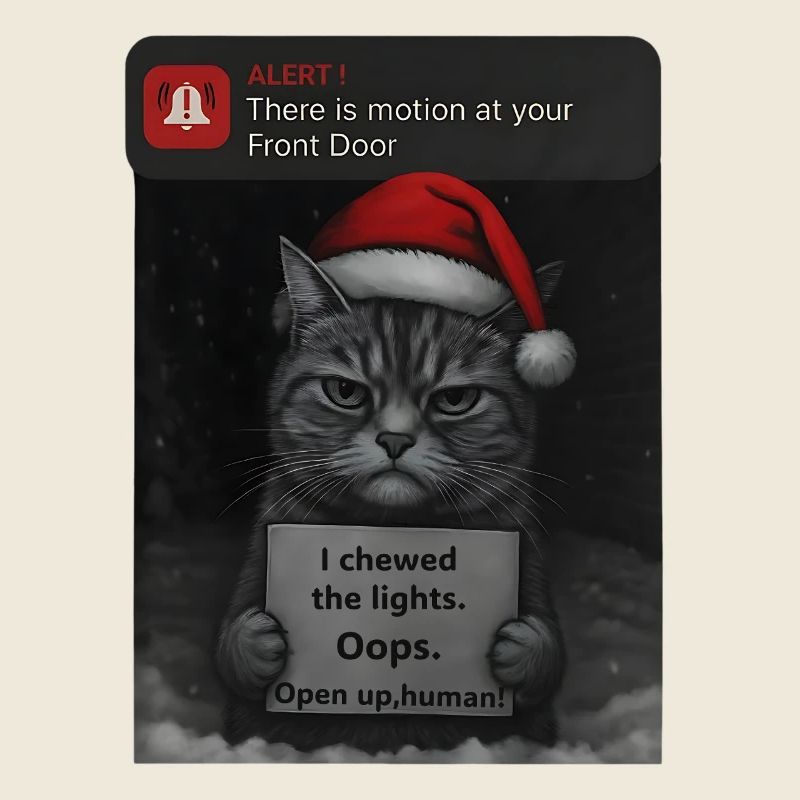 Chat Noël avec des chats drôles