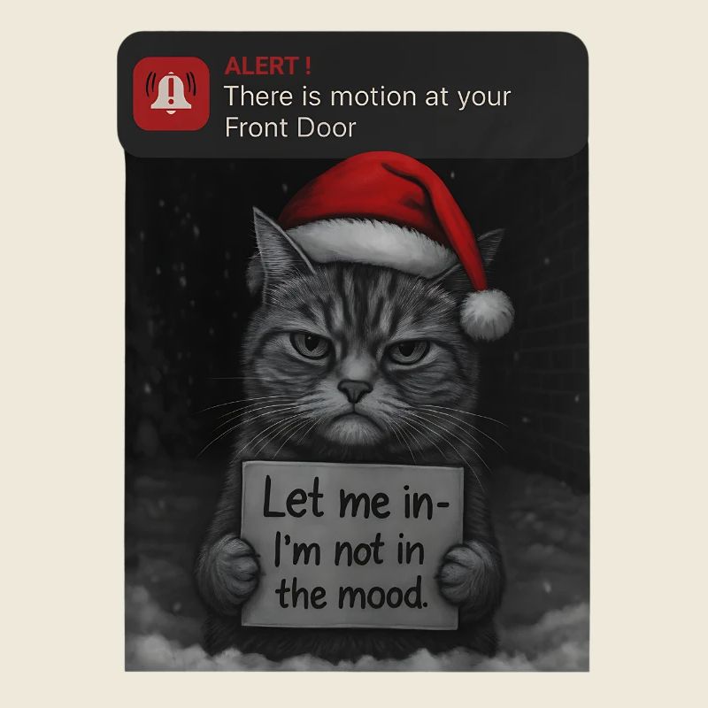 Chat Noël avec des chats drôles