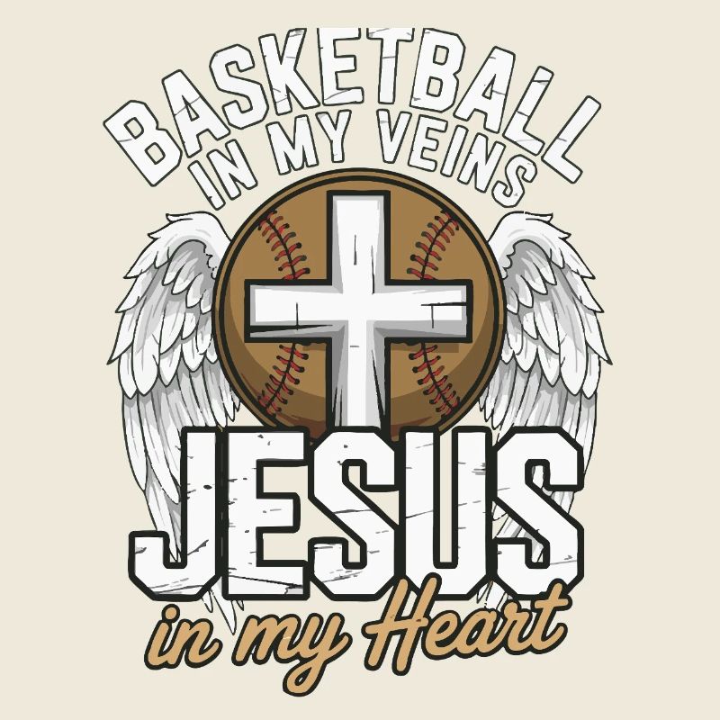 Baseball & Jesus – Cross with Wings Design