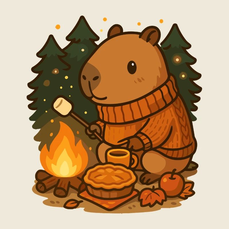 Capybara Campfire – Cozy Nights & Autumn Mood