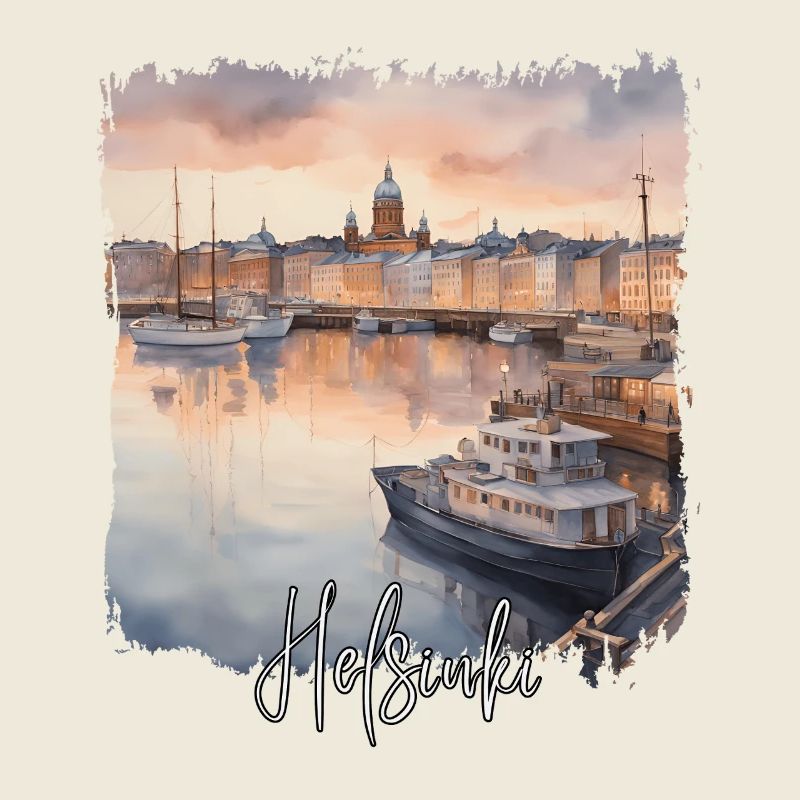 Aquarelle d’Helsinki, Helsinki Finlande