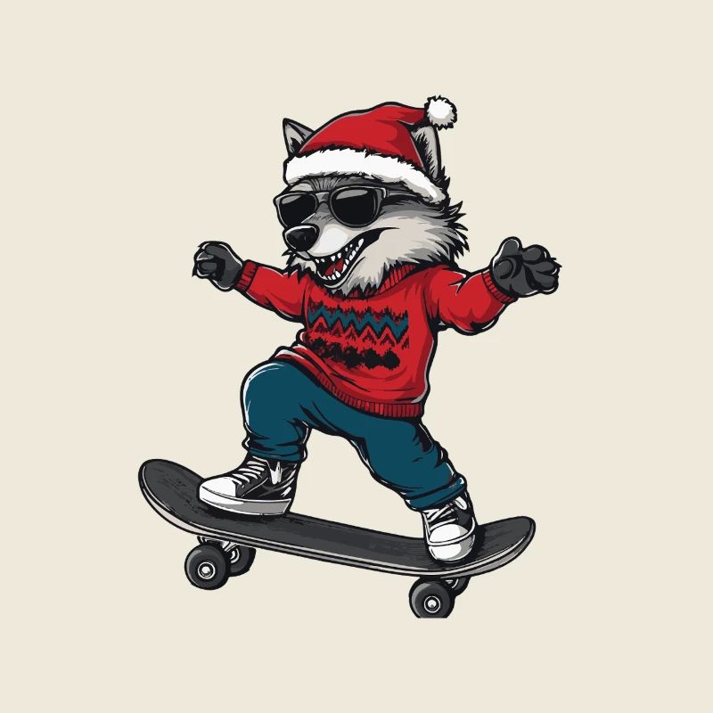 Wolf Weihnachten Lustig