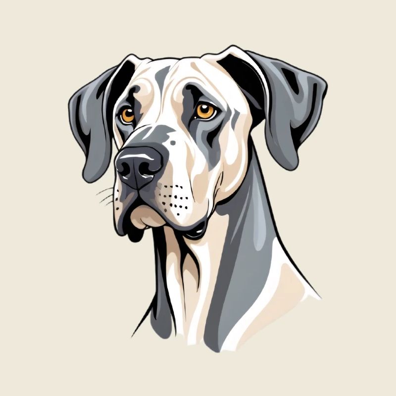 Dane Hund Kopfportrait