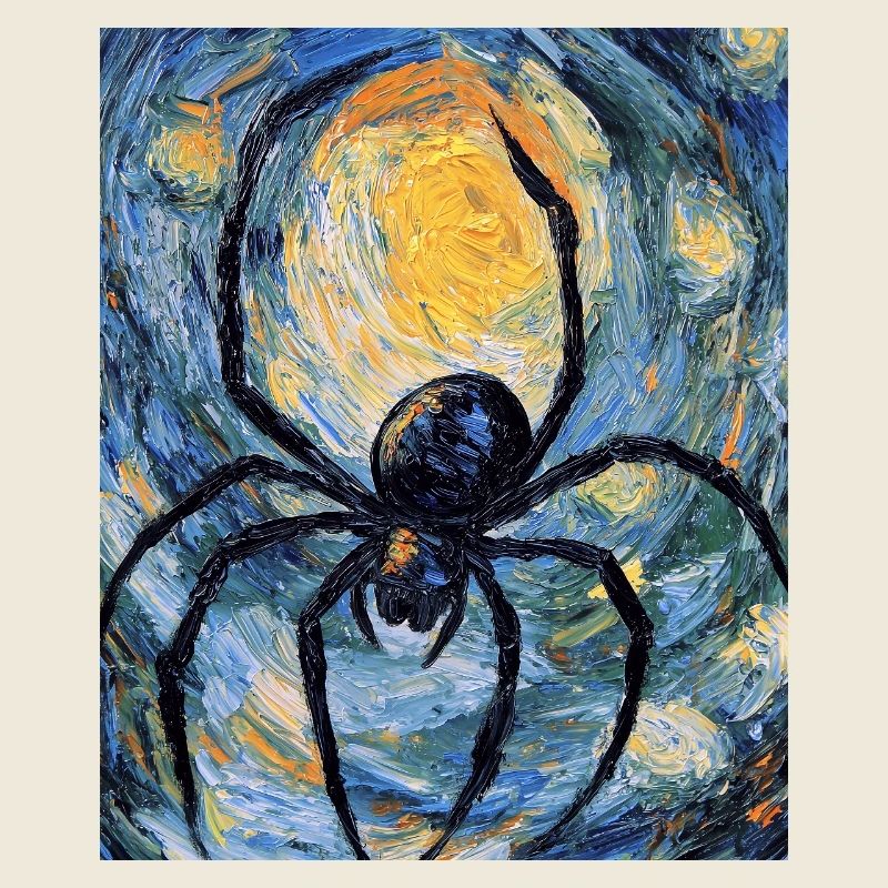 araignées araignées Halloween style Van Gogh