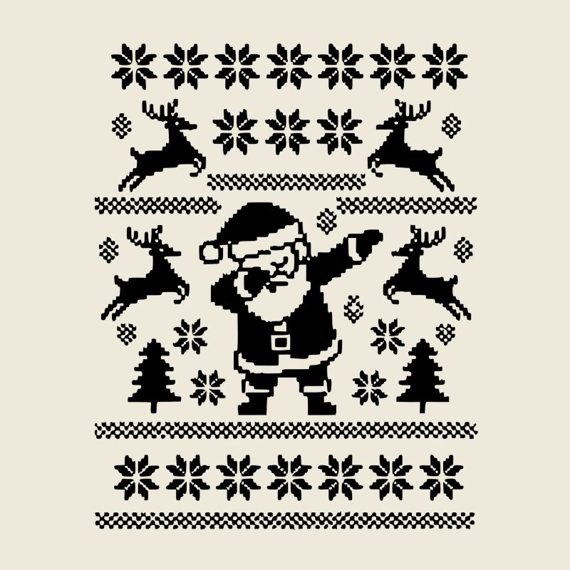 Dabbing Christmas Man Kunst