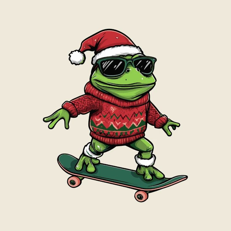 Grenouille Noël Drôle