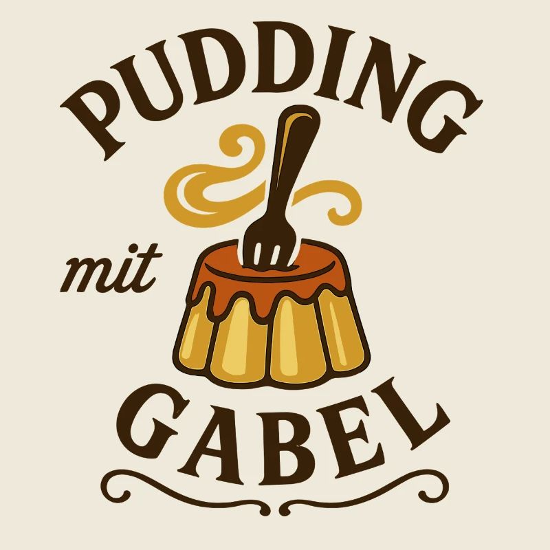 Pudding with fork