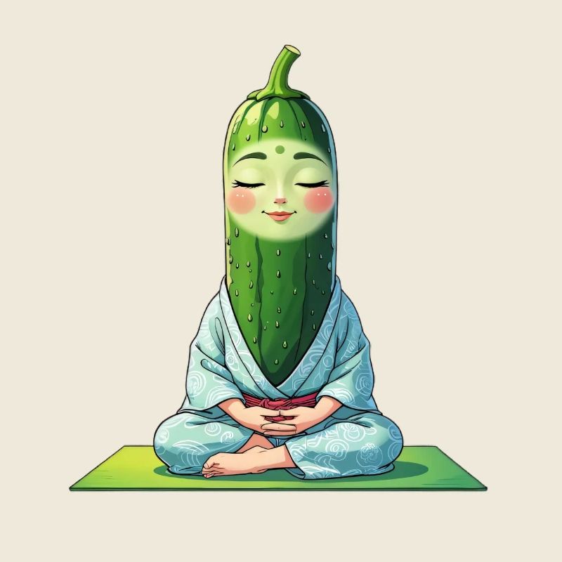 Tête de concombre Méditation Figure Kimono