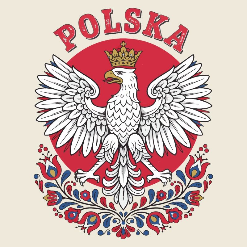 Polska Eagle Folk Emblem Art