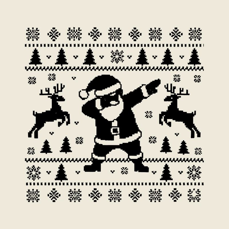 Dabbing Christmas Man Ugly Christmas
