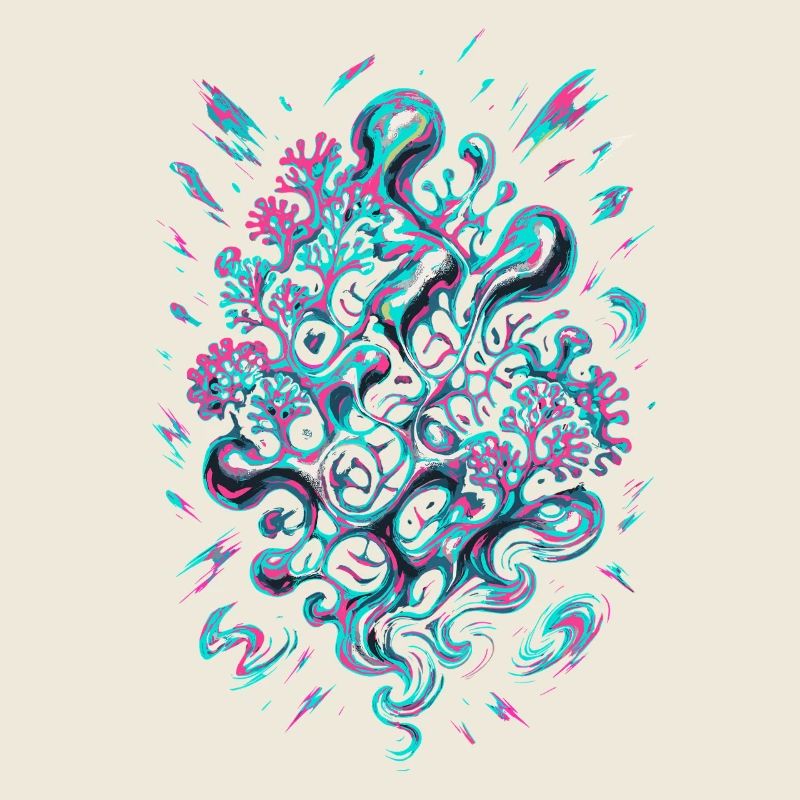 AI Abstract Coral