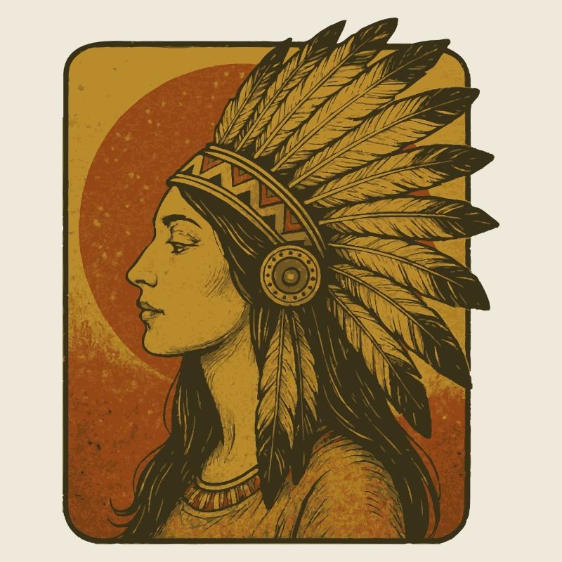 Vintage Native American Feather Headdress