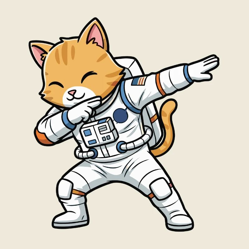 Astronaute Chats Dab
