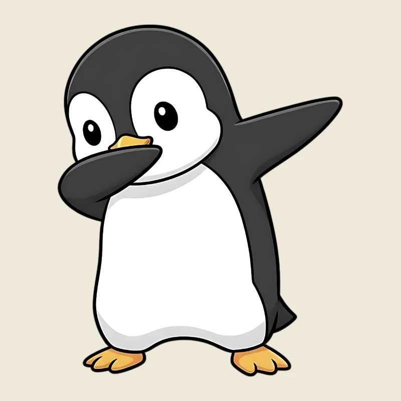 Dabbing Pinguin
