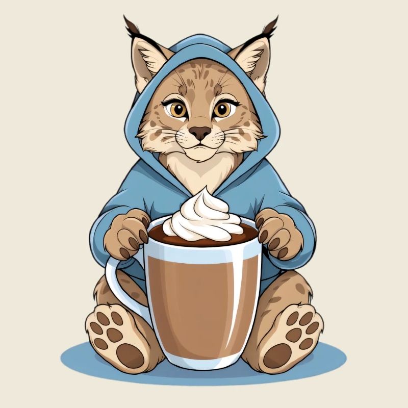 Lynx avec boisson chaude