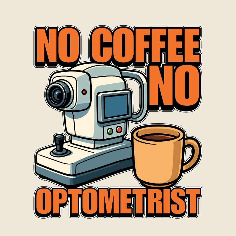 Optométriste Pas de café Aucun opticien Amateur de café