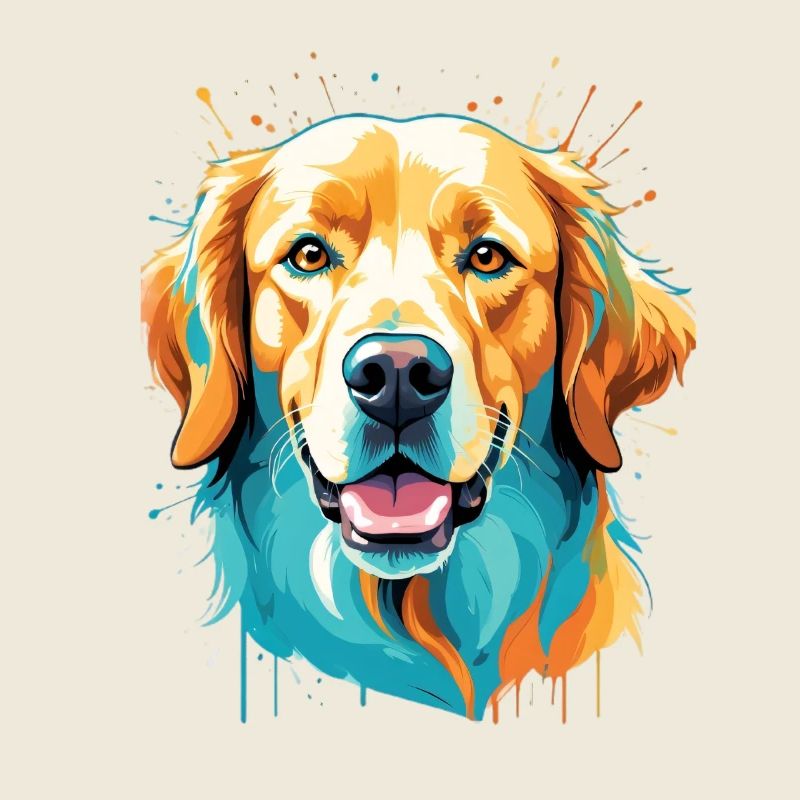 Bunter Hund Popart Porträt