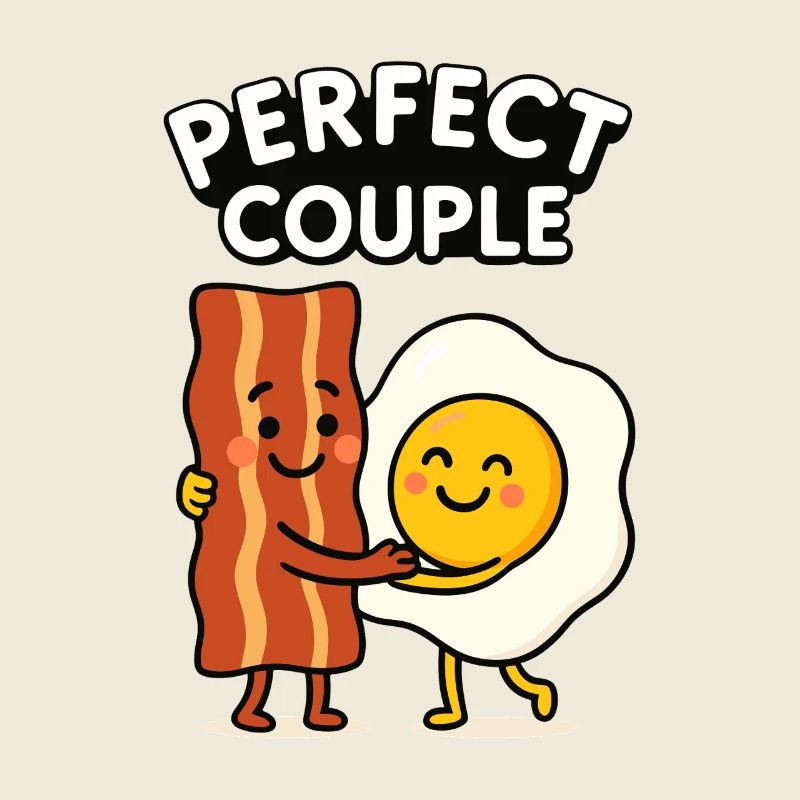 Perfect Couple Bacon Egg Breakfast