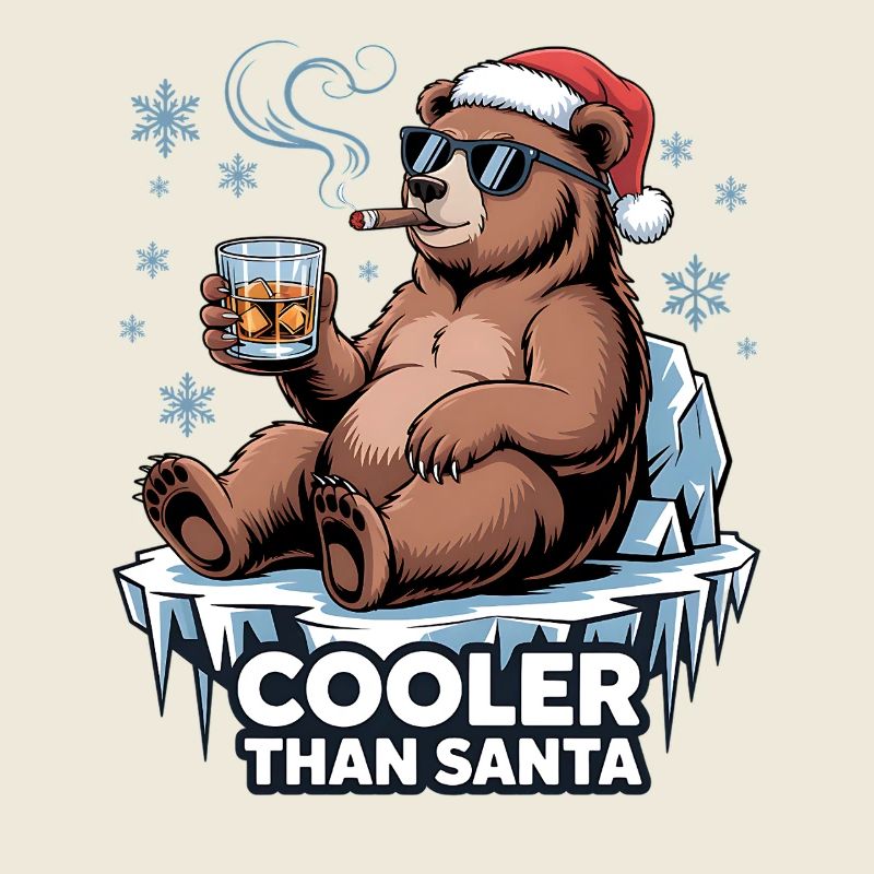 Père Noël drôle Noël avec dicton