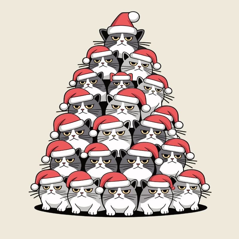 Cats Christmas Tree – Funny Xmas Cat