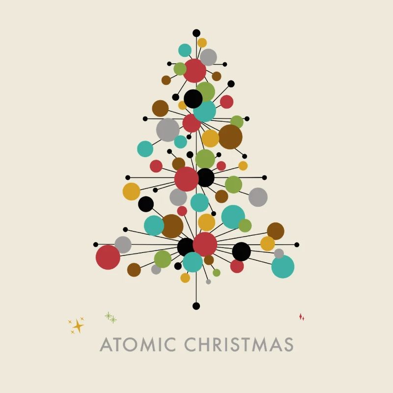 Noël atomique - Conception rétro d’arbre de Noël
