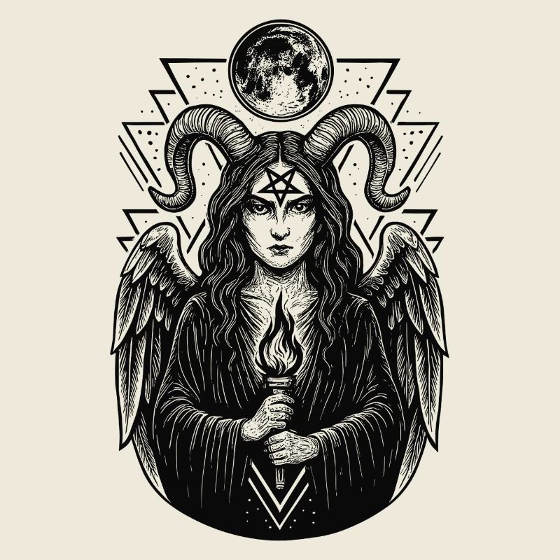 Lilith Hexe Dämon Pentagramm Dunkle Magie