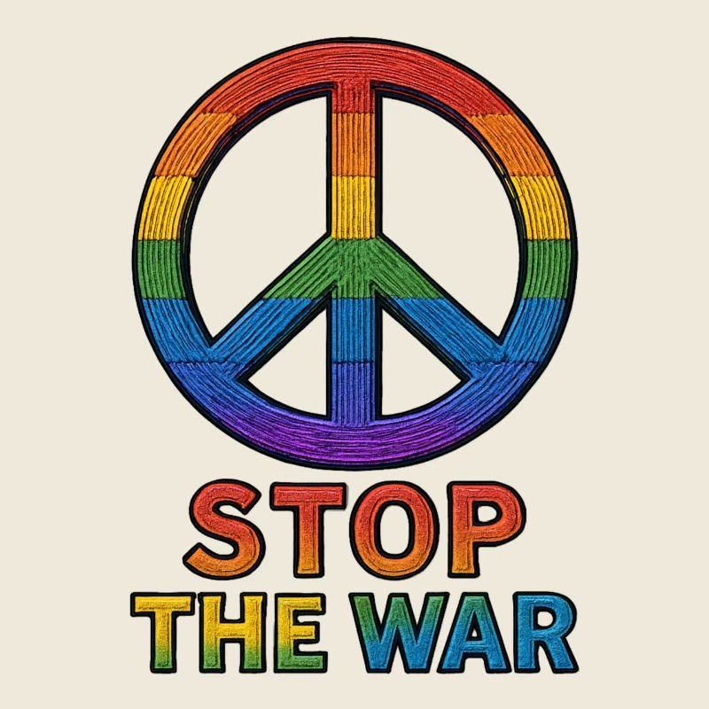 Arc-en-ciel du signe de la paix – Stop The War Design