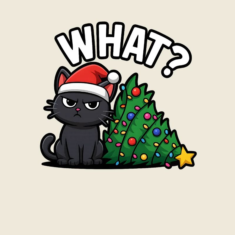 Drôle de chat Noël Cheer
