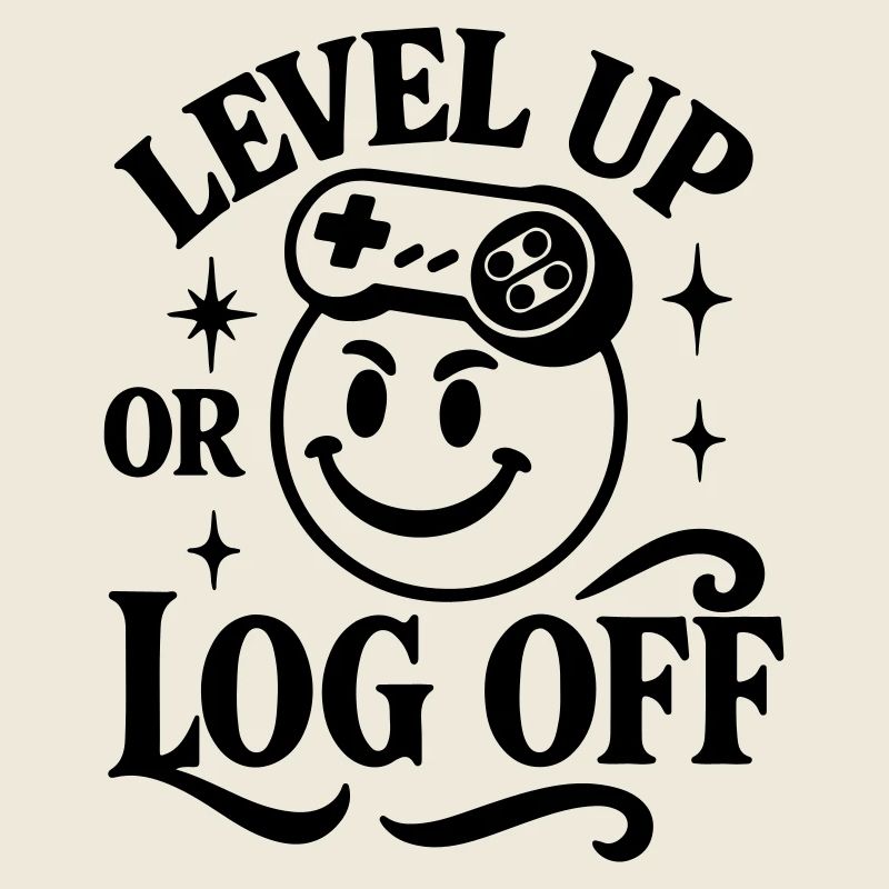 Level Up retro Shirt Gamer Pixel Zocker Smiley 