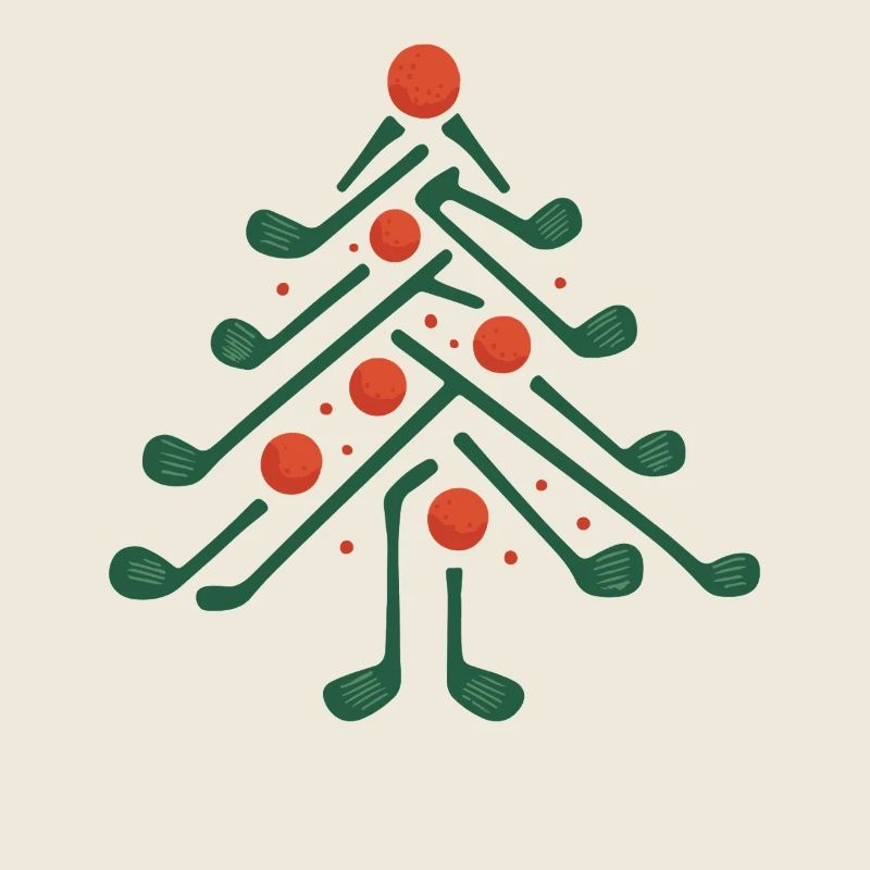 Arbre de golf de Noël Golf Vacances Plaisir