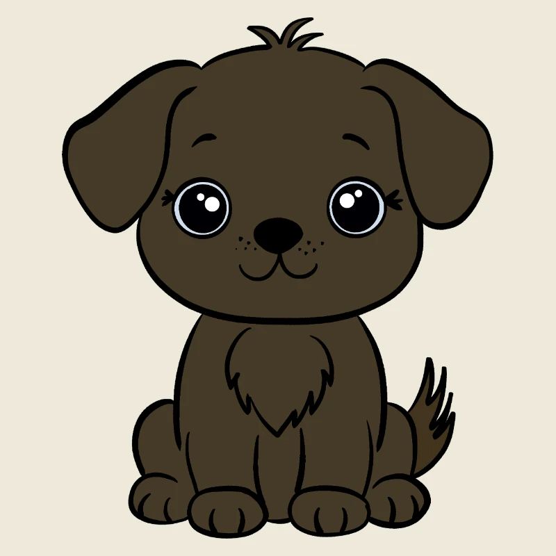 Chiot chien brun