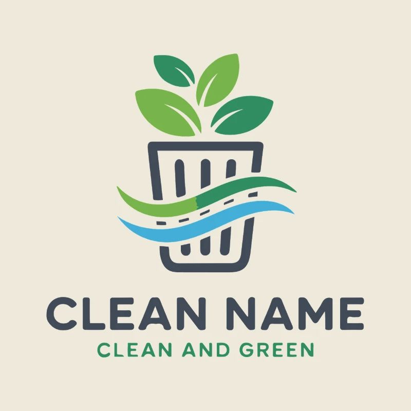 Eco Plant in Basket Logo