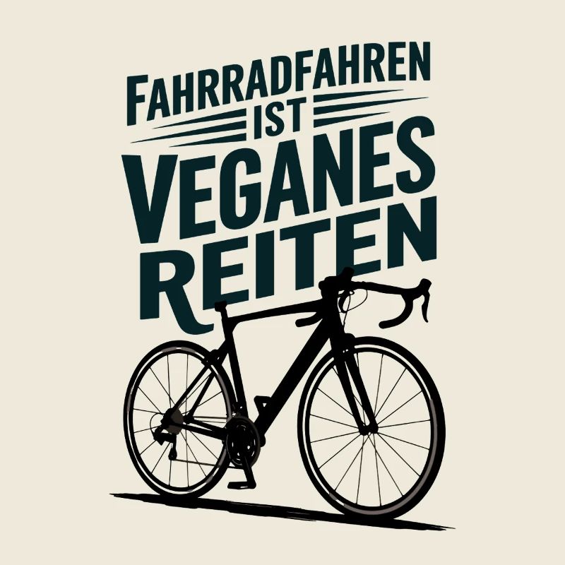 Le cyclisme est végétalien faire du vélo à slogan