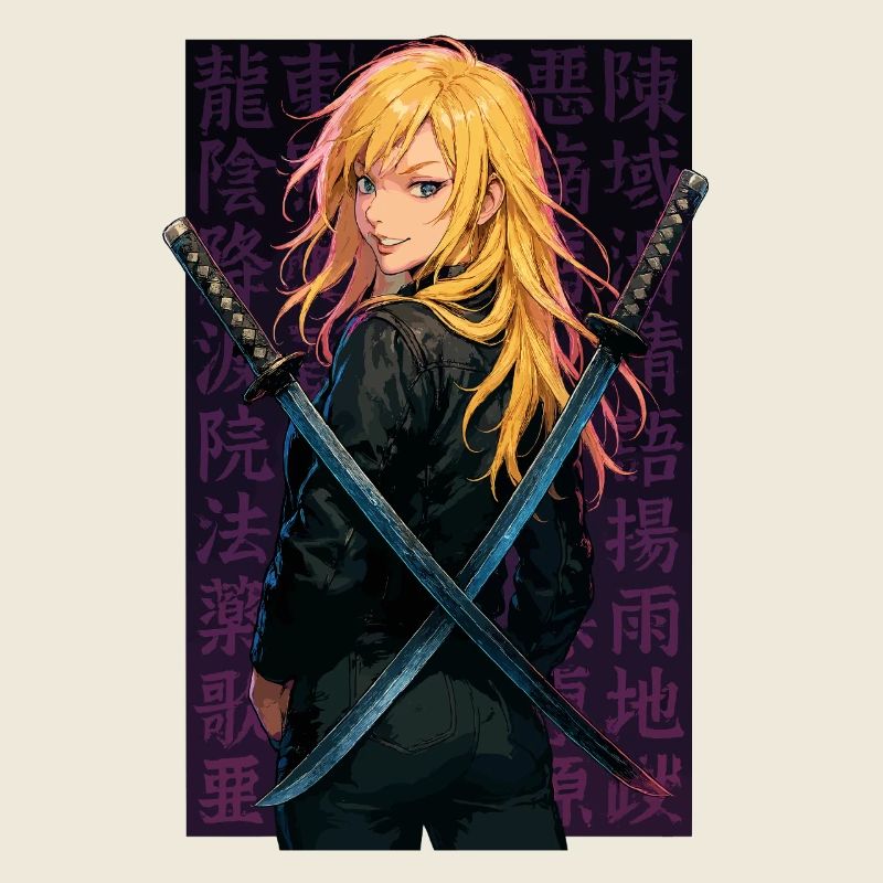 Samouraï blond aux lames croisées