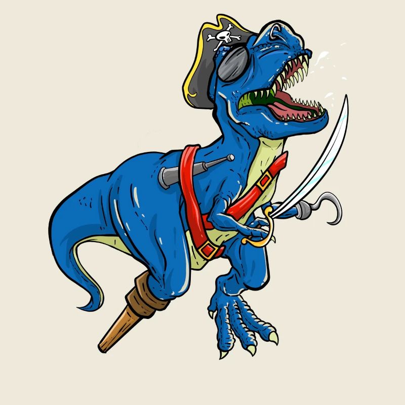 Pirate T-Rex Krieger Episches Dinosaurier-Abenteuer-Tee