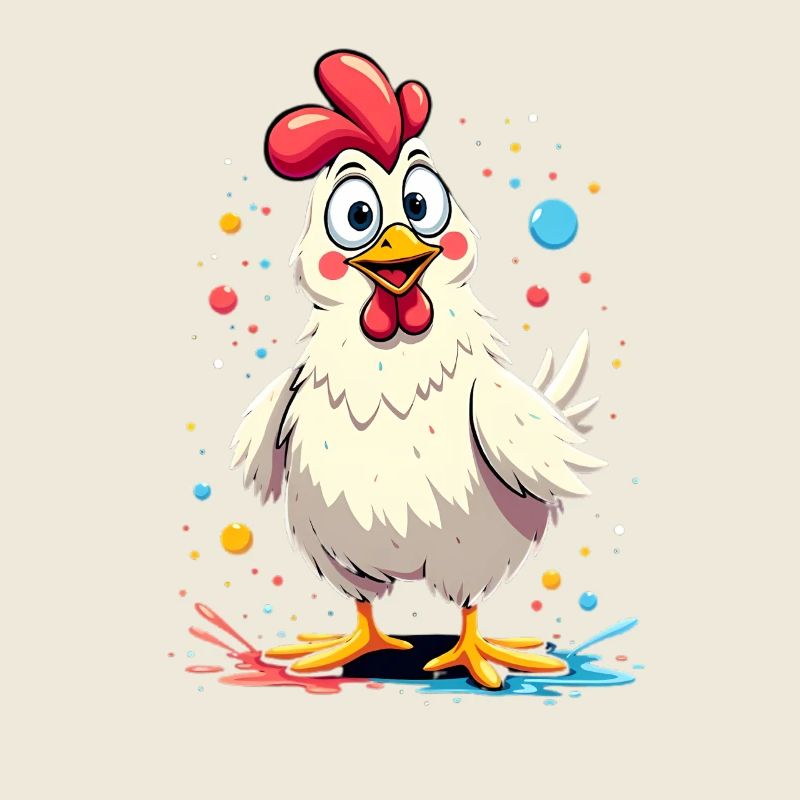 Motif poulet coloré